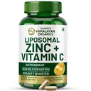 Vlado's Himalayan organic Plant Based Zinc With Vitamin C Supplement | Digestive Health | Improve Iron Absorption | Double Antioxidant & Immune Support -120 Veg Capsules