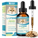 L-Lysine per gatti,Lysine gocce Integratore di supporto immunitario,Sneezing,Cold,Allergy Relief,Runny Nose,Feline Respiratory, Antibiotici naturali per gatti con Colostrum,Taurine (Roast Chicken Flavor/2floz)