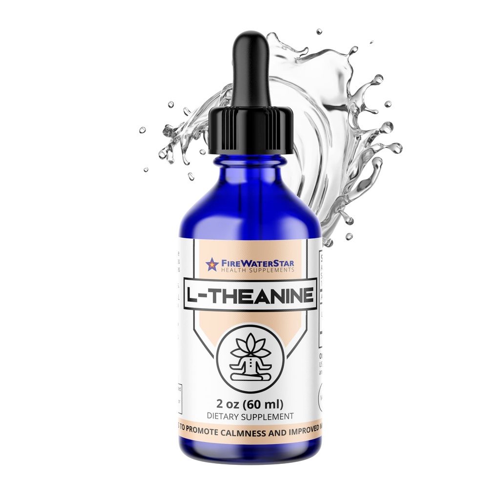 FWS L Theanin Liquid Drops, 200mg 99% reines bioaktives L-Theanin, organisch, natürlich, vegan, nicht gentechnisch verändert hilft, Ruhe, Entspannung, verbesserte Stimmung, erholsamen Schlaf für Erwachsene und Kinder zu fördern