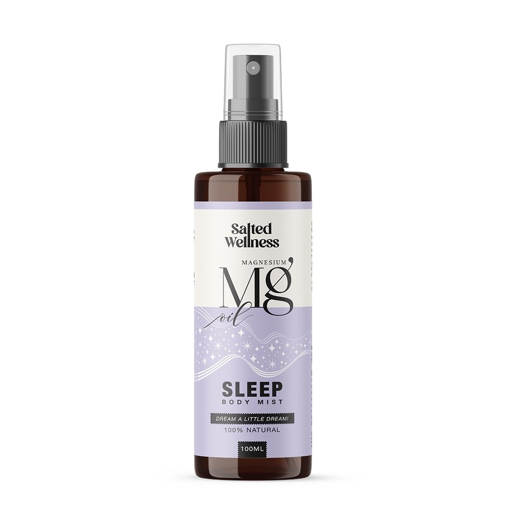 Salted Wellness Magnesium Spray for Sleep | Magnesium Chloride Oil Spray for Better Sleep & Muscle Relaxation | Night Use, Fast Absorbing | 100ml