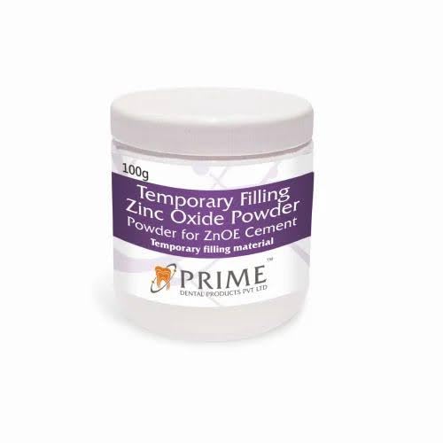 Prime Zinc Oxide Powder 100g Pack Of 1 Box Temporary Filling Zinc Oxide Powder