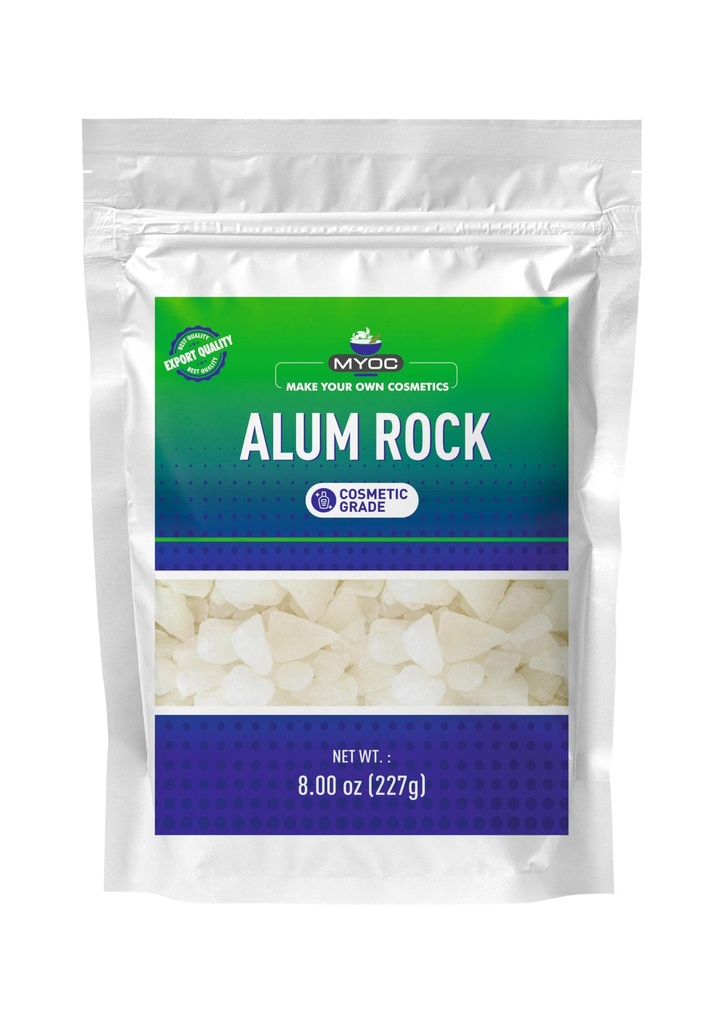 Alum Rock | Cosmetic Grade Natural Potassium Alum Crystals for DIY Skincare, Deodorants, Aftershave & More – 227g / 8 Oz