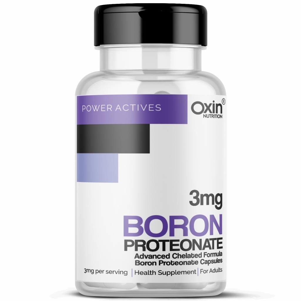 Oxin Nutrition Boron Proteonate 3mg Capsules Advanced Chelated 120 Veg. Capsules