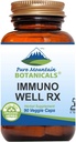 Pure Mountain Botanicals Immuno Well RX - Capuchons casher avec Astragalus Echinacea biologique Ail Maitake Shiitake Mushroom Honeysuckle & Beta Glucan
