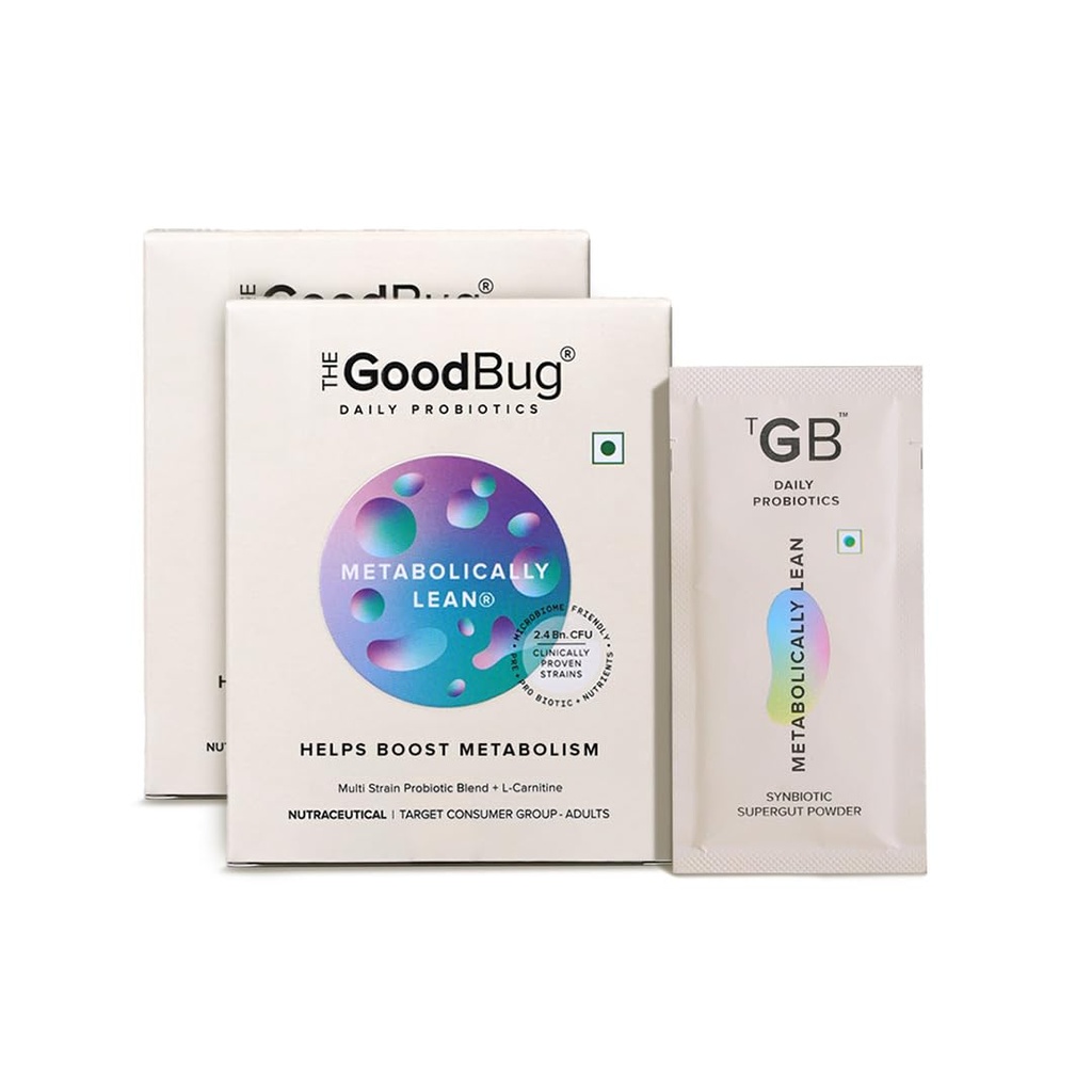The Good Bug Metabolically Lean: SuperGut Powder | Weight Loss For Women & Men | Boost GLP-1 | Probiotics + L-Carnitine | Boost Metabolism & Reduces Cravings Naturally | 30Days Pack