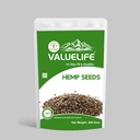 VALUE LIFE Organic Hemp Seeds – Raw Shelled Hemp Hearts | High Protein, Omega 3 & 6 Superfood | Vegan, Gluten-Free | Healthy Snack & Smoothie Booster - 200G