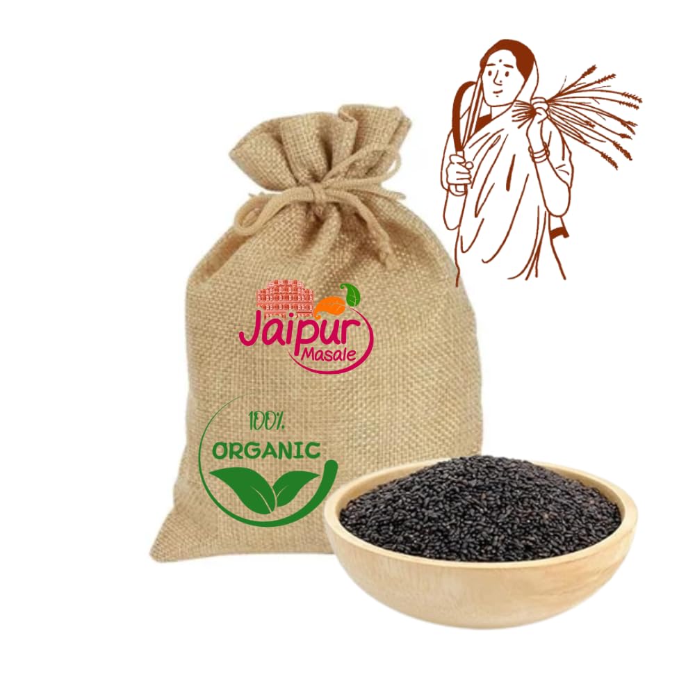JAIPUR MASALE Hygienic Raw Sabja Seeds | Basil Seeds - | Tukmaria Seeds With High Fibre | Sabja Seeds For Weight loss & Boost Digestion - 450 gm with Jute Bag