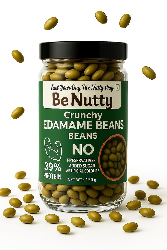 Be Nutty Roasted Edamame Beans Edma 150g | Original Flavour | Gym Diet Roasted Not fried | Plant-based healthy snack | High Protein Snack | Gluten Free | Fiber Rich Snacks Gut Friendly Keto Diet