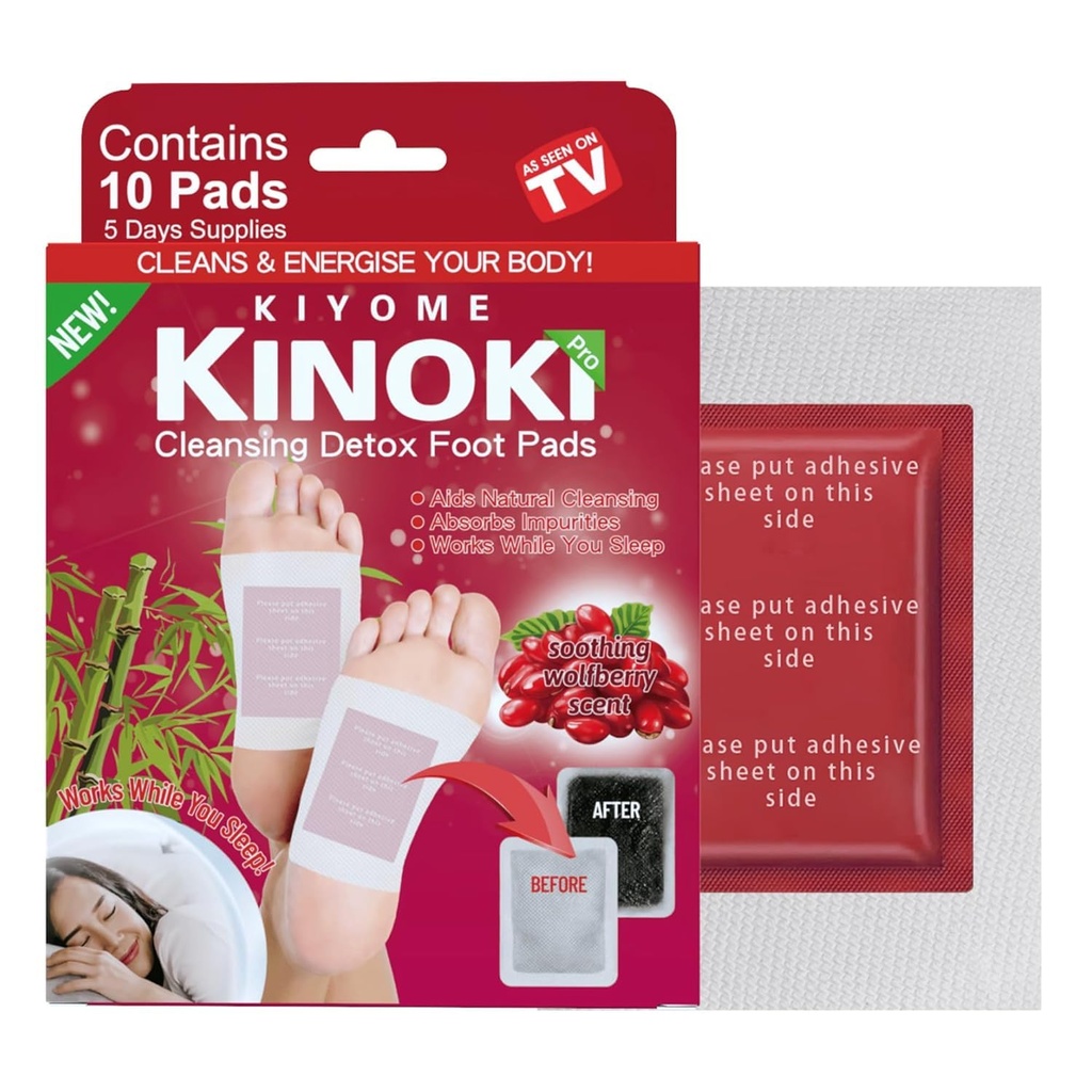 REPLEX Detox Foot Patches, 10 Pads Deep Cleansing Foot Pads for Toxin Remover, Weight Loss, Pain Relief, Better Sleep, Blood Circulation & Detoxification, Natural Ingredients Wolfberry Kinoki Patch