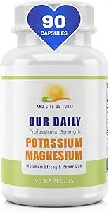 Unsere täglichen Vites Magnesium Kalium-Komplex 90 Kapseln ergänzen hohe Absorption Magnesium Aspartat Oxid Unterstützung Vascular Health & Leg Cramp Kalium Aspartate Chloride
