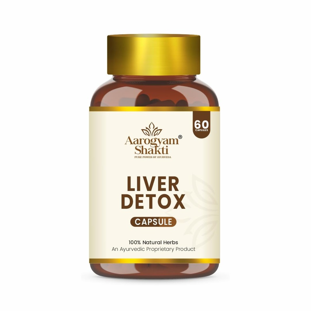Vedobi Liver Detox Capsules | Ayurvedic Herbal Formula for Liver Care, Digestion & Natural Detox | 100% Veg & Chemical-Free | 60 Capsules