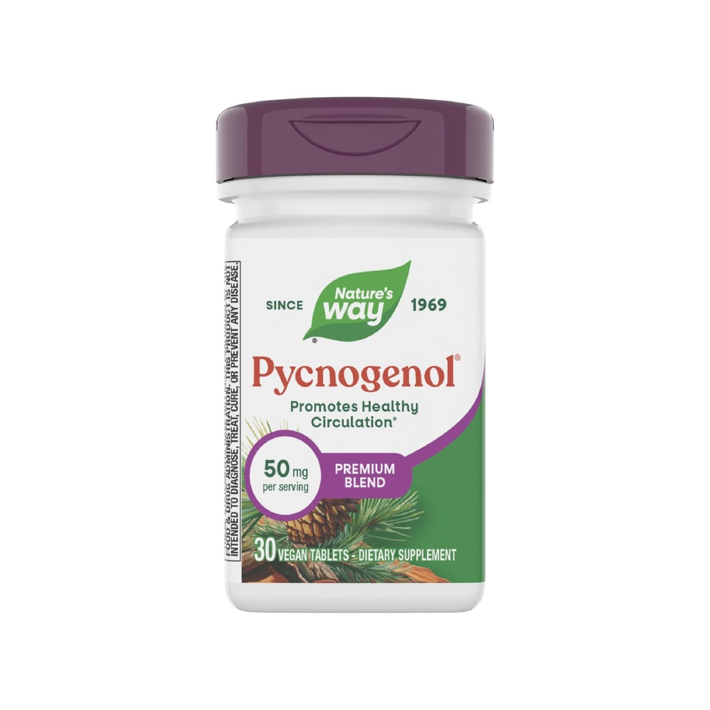 Nature's Way Pycnogenol, fördert gesunde Zirkulation*, 30 Vegan Tabletten