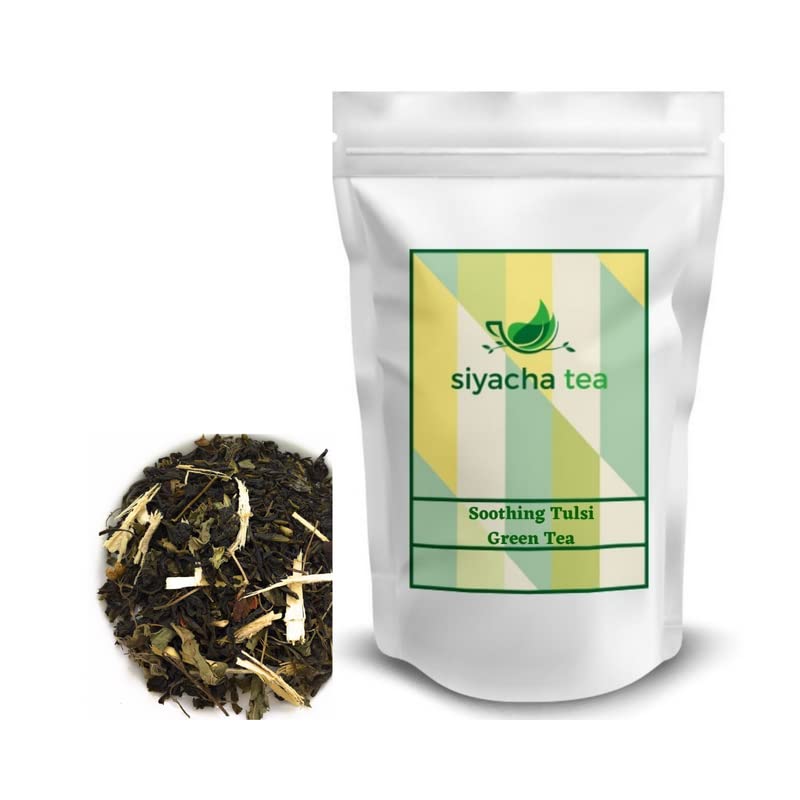 Siyacha Tea Soothing Tulsi Green Tea, Wellness Range, Calming Natural Detox Immune Booster Chai Patt, 100 Grams