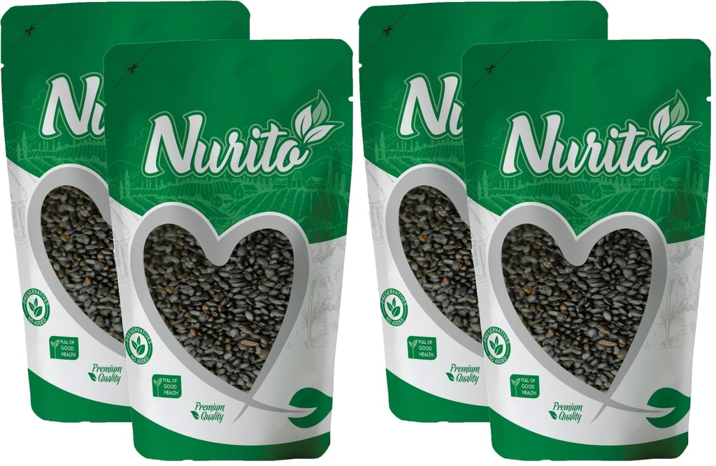 Nurito Dried Fruits Nuts And Seeds (Sabja/Basil Seeds, 400g (2x200g)) (Pack of 2)