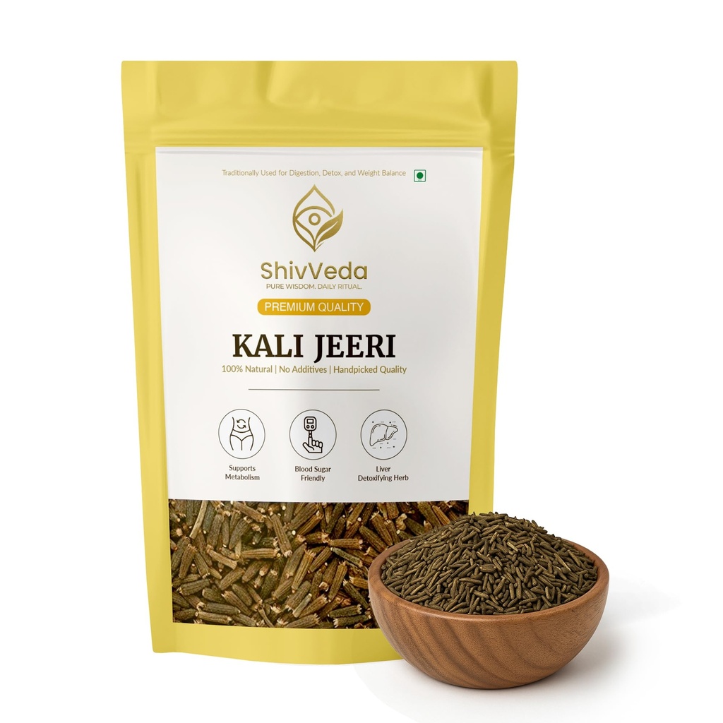 ShivVeda Kali Jeeri Powder 200g | 100% Natural Ayurvedic Herb | Traditionally Used for Metabolism & Wellness Support | Pure, Handpicked, Additive-Free Herbal Powder for Daily Use