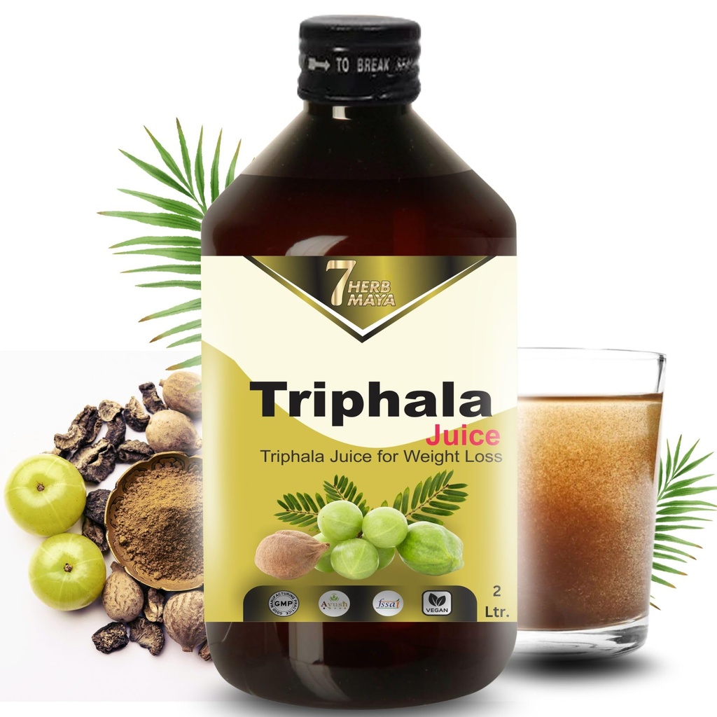 Triphala Juice | Cold-Pressed Amla, Harad & Baheda Ayurvedic Digestion Support | No Added Sugar | Natural Wellness Drink (2 Litre)