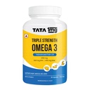 TATA 1MG Triple Strength Omega 3 Fish Oil Supplement - 1250 Mg (60 Capsules) | 560 Mg EPA & 400 Mg DHA | For Faster Muscle Recovery And Improved Stamina | For Men And Women