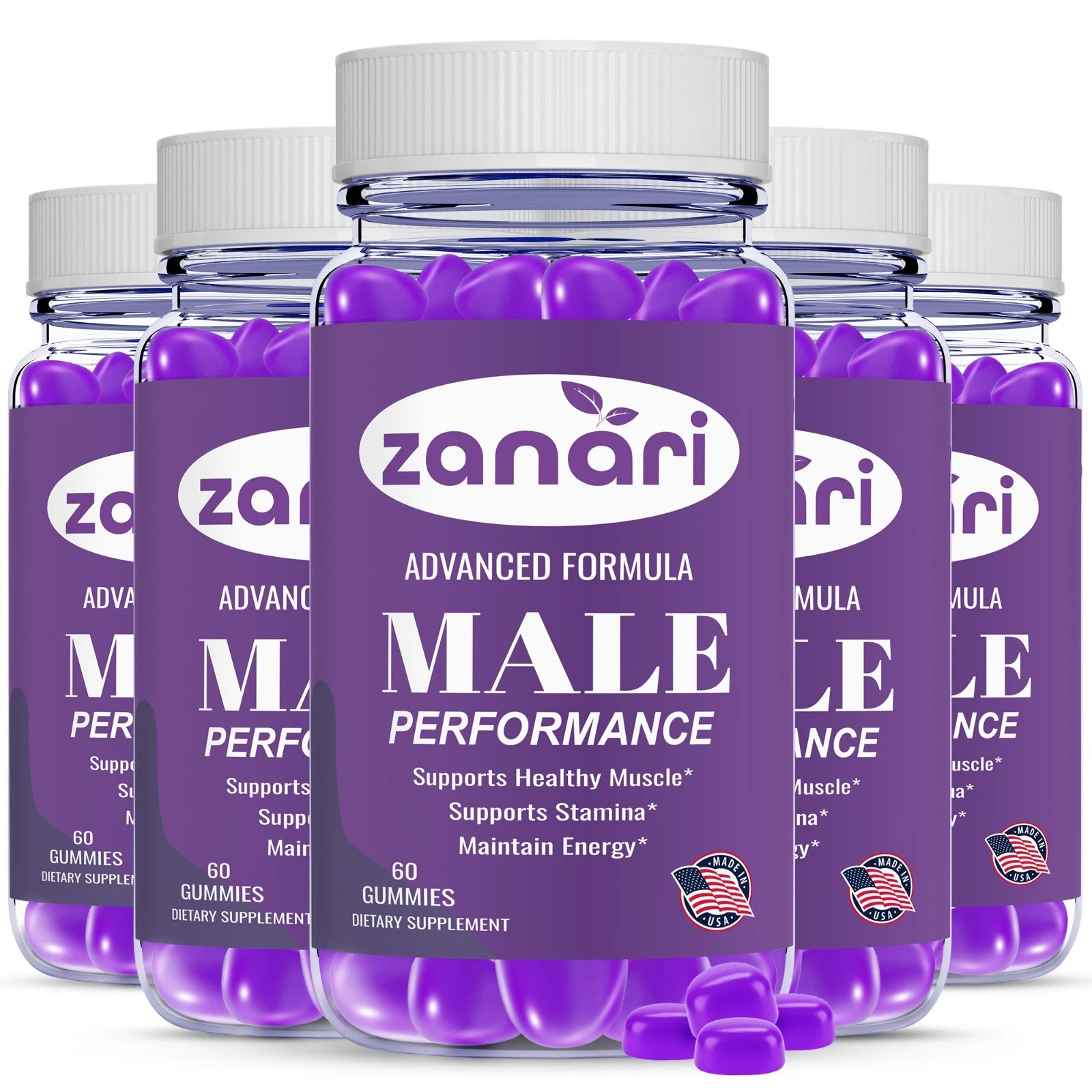 (5 Pack) Zanari Gummies - Premium Male Health Support, Formulated for Men