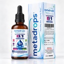 High-Absorption Vitamin B1 Thiamine HCL Liquid Drops 50ml | Essential Carb Metabolism Catalyst, Nerve Path Protection, Brain Focus & Stress Defense Blend | Easy Dose Liquid Formula