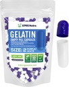 XPRS Nutra Größe 2 Leere Kapseln - 100 Graf Leere Gelatine Kapseln - Pillen DIY Kapsel Füllung - Pure Bovine Pill Gel Kapseln für Do-It-Yourself Ergänzungen (Purple/White)