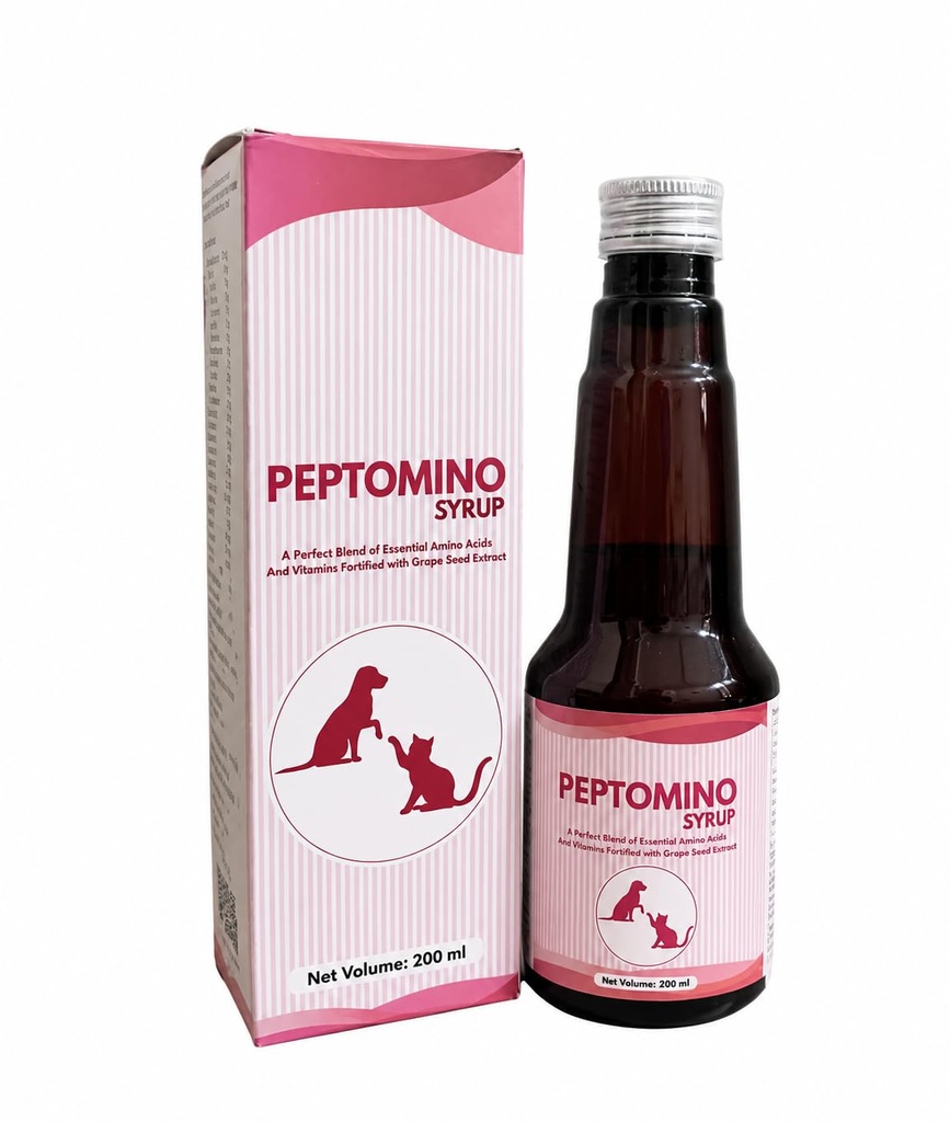 PEPTOMINO Syrup Amino Acids & Vitamins with Grape Seed Extract 200ml