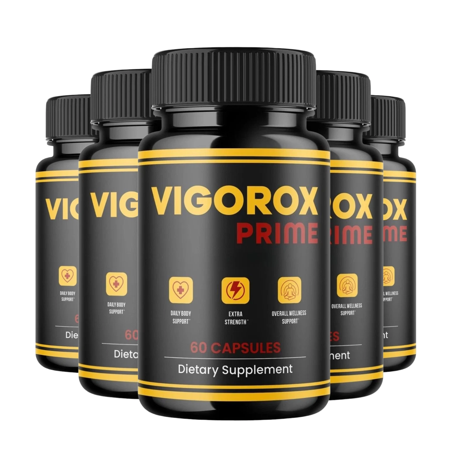 5-Pack Vigorox Prime Capsules - VigoroxPrime Male Performance Support - 300 Caps