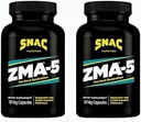 SNAC ZMA-5 supplemento di aiuto al sonno, promuove il recupero del muscolo e la crescita, il supporto immunitario, & sonno reattivo con zinco, magnesio e 5-HTP, allenamento post, prima di letto ZMA Supplementi 180 conte (2 pacchetto)