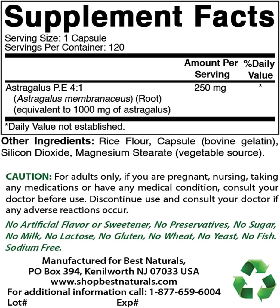 I migliori naturali Astragalus 1000 mg & vitamina K2 (MK7) con D3