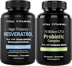Vitamine vitali Capsule Resveratrolo + Complesso Probiotico