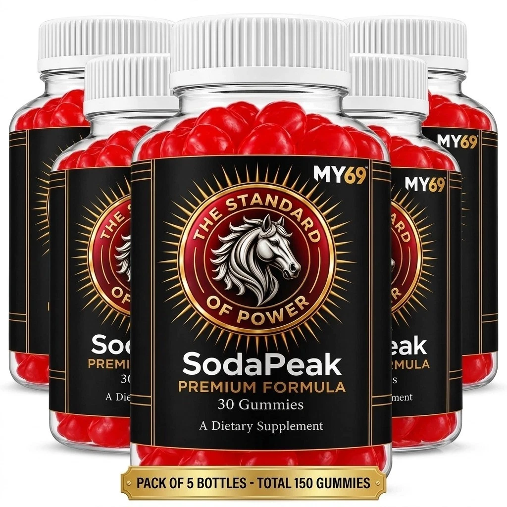 (5 Pack) Soda Peak Male Gummies, SodaPeak Support Supplement (150 Gummies)
