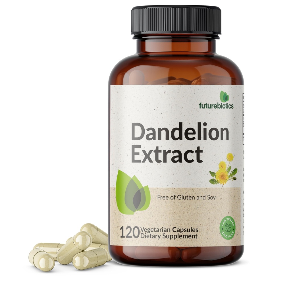 Futurebiotics Dandelion Root 1500 MG per Serving tradizionale erba diuretica, non OGM, 120 capsule vegetariane