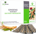Groupe QG Extrait de ginseng et extrait de racine de réglisse avec vitamine C (80 comprimés - 210mg chacun) Supplément alimentaire pour hommes et femmes