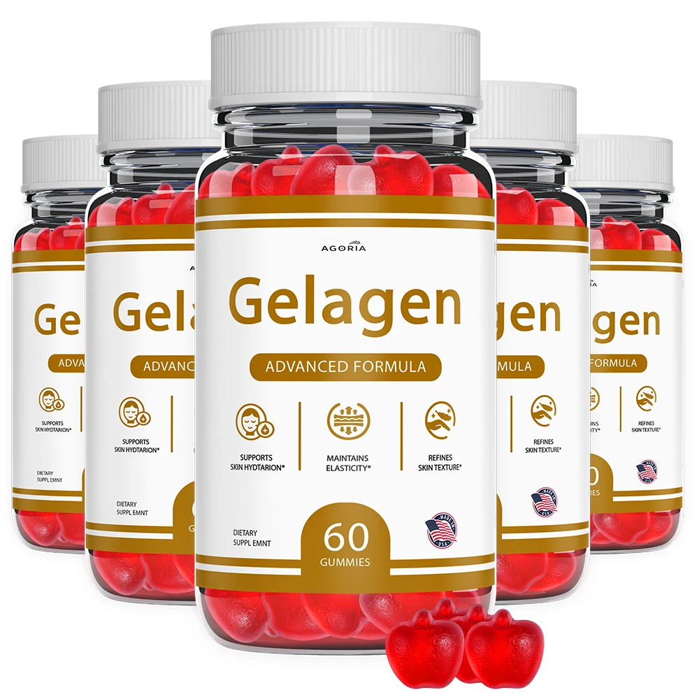 (5 Pack) Gelagen Gummy Advanced Skin Health Support Formula Gela Gen Gummies