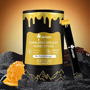 Pure Himalayan Shilajit Sticks mit natürlichem Honig & Safran, leicht zu beschwören,Shilajit Sticks für Energieunterstützung, Vitalität,Immune,85+ Trace Minerals, Fulvic Acid für Männer & Frauen- 30 Sticks (1)