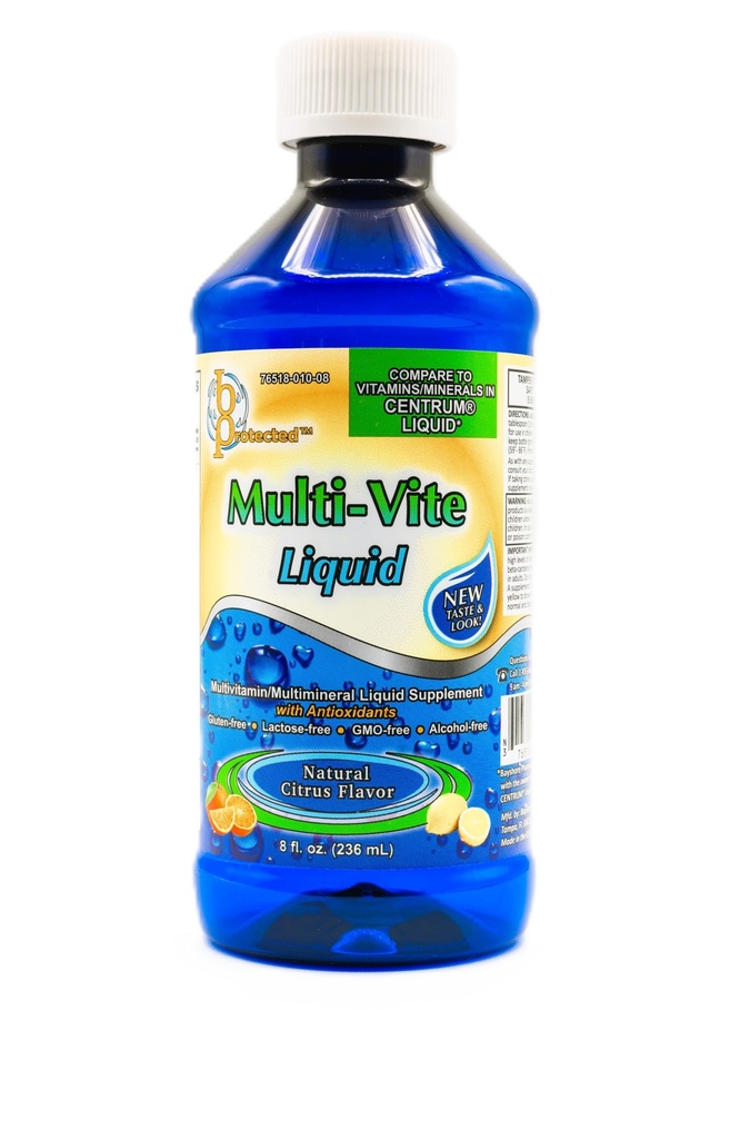Sans alcool liquide multi-vites 8 fl unce (236 ml) Liquide