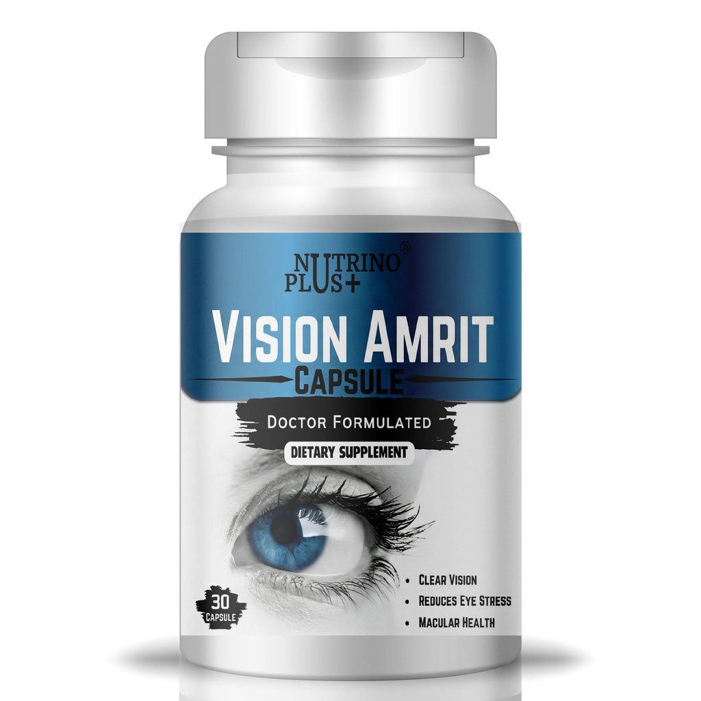 Vision Amrit Vision Support Capsules | Eye Supplement with Lutein, Zeaxanthin & Antioxidant Vitamins | Helps Support Eye Health & Digital Eye Comfort