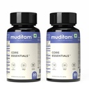 Muditam Ayurveda Core Essentials – 60 Tablets | Daily Multivitamin with Herbal & Ayurvedic Ingredients | General Wellness & Lifestyle Support | Pack of 2