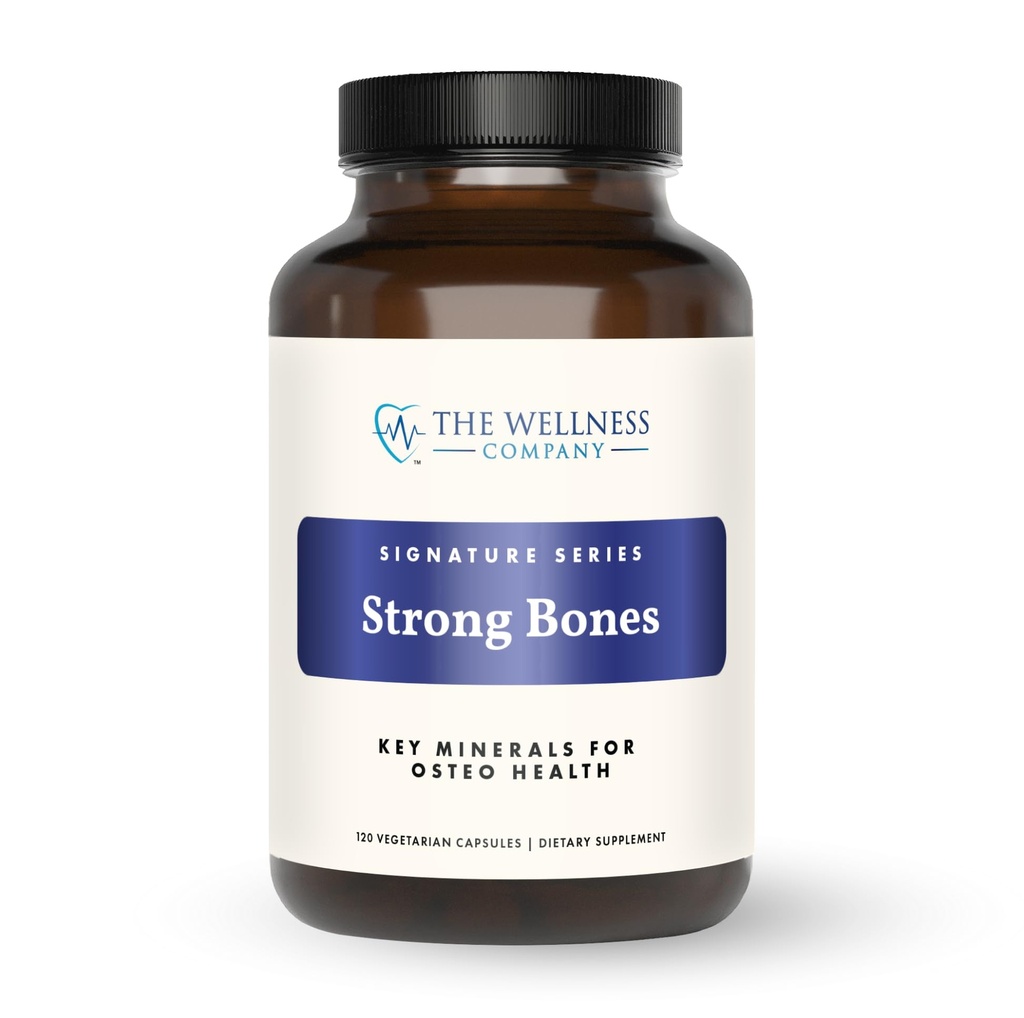 The Wellness Company Strong Bones | 120 Capsules (2-Monats-Versorgung) | Hergestellt mit Schlüsselmineralien, um Knochenstärke zu bauen | Non-GMO, Vegan, Gluten Free | für die Unterstützung von Knochenstärke und Gesundheit