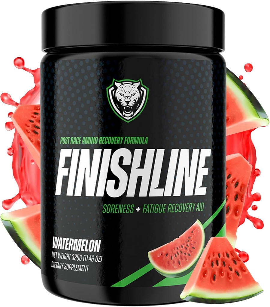 6AM Run | Finishline | BCAA Powder Amino Energy | Post Run Recovery Drink | Branch Chain Amino Acids Powder | Heal and Recovery Powder | Keto Post Workout Powder | Watermelon BCAA Powder | 50 Scoops