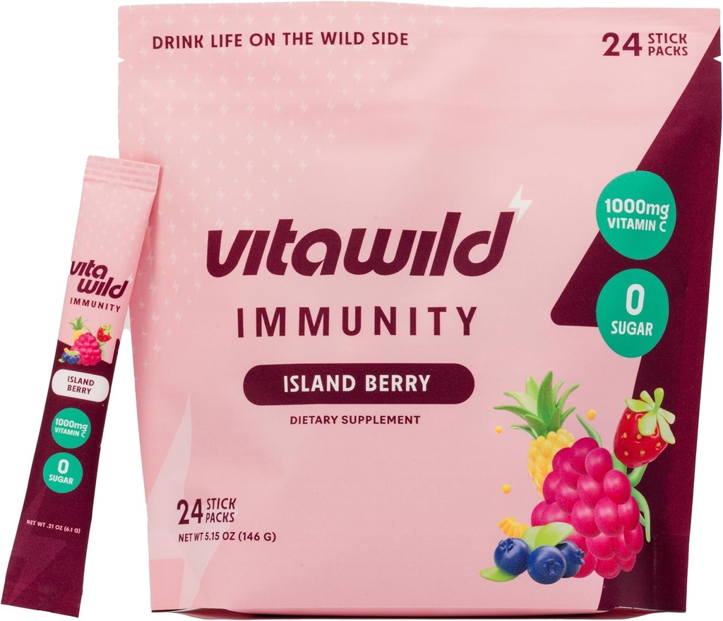 Immunité + Hydratation Consommation d'électrolytes , Elderberry & Zinc Immune Support Emballages d'hydratation , Vitamine C 1000mg , Supplément de soutien , Immune , Vitamine C et Zinc