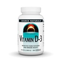 Source Naturals Vitamine D-3, forme bioactive pour la santé des os et des immunes*, 2000 UI - 200 capsules
