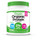 Orgaine en poudre de protéines végétales organiques, naturel non sucré - 21g de protéines végétales, 4g fibre prébiotique, faible teneur en glucides, sans ingrédients de lactose, sans sucre ajouté, non-OGM, pour les Shakes & Smoothies, 1,59 lb