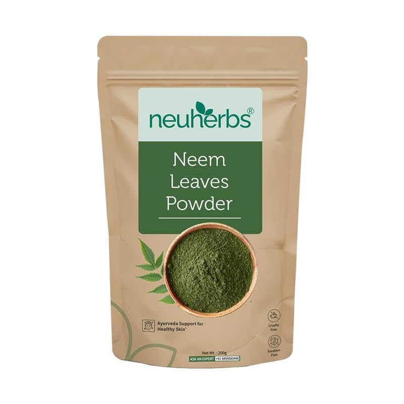 Neuherbs Neem Powder 200g | Natural Face & Hair Pack for Healthy Skin, Scalp Care & Glowing Complexion | Ayurvedic Herbal Powder | 100% Pure & Natural