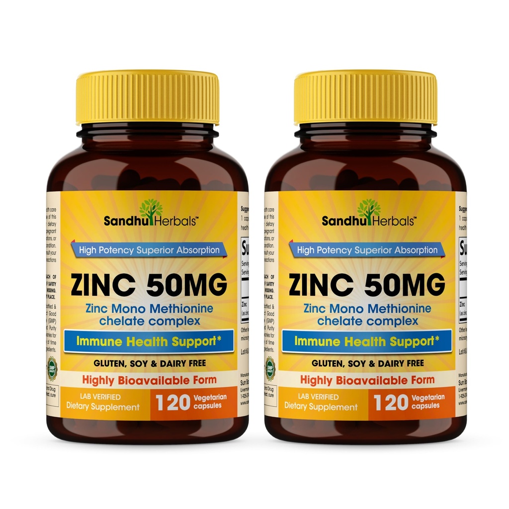 Zink 50mg Kapseln für Männer und Frauen, 240 Count | Hoch absorbierbare Zink-Ergänzungen für Immunsystem-Unterstützung | Zink 50 mg Mono Methionin Chelat Complex | Hilft mit Hautgesundheit & Gesamt Immunität