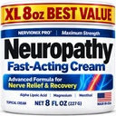 Neuropathy Nerve Relief Cream – XL 8 oz – Fast-Acting Maximum Strength for Feet, Hands, Legs, Toes & Back – Menthol 3.7% + Magnesium Chloride 2% – Arnica, Aloe Vera, MSM & Vitamins – Super Value 8 oz