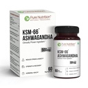Pure Nutrition Ashwagandha KSM66 (500mg) - 60 Capsules | Ashwagandha Supplement for Men & Women | Clinically Studied Root Extract | Supports Stress Relief, Energy, Stamina & Recovery