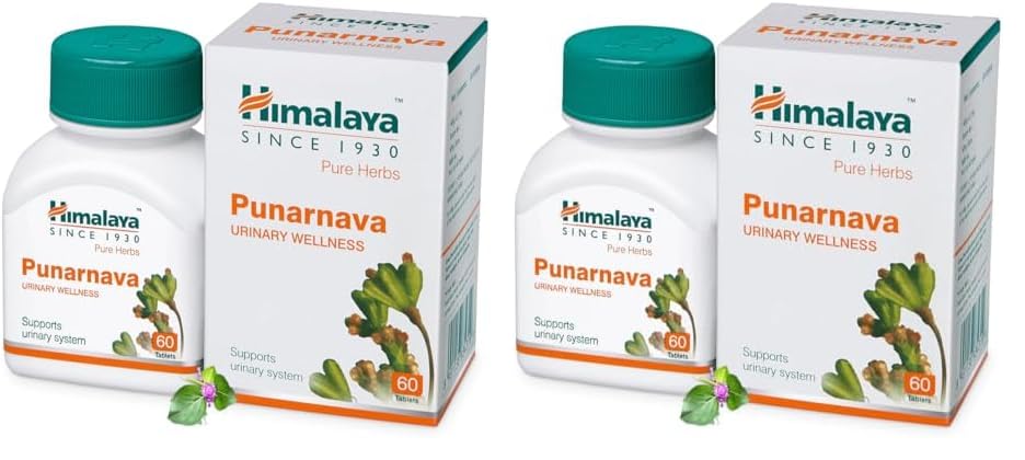 Himalaya Punarnava Tablets - 60 Count (Pack of 2)