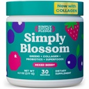 Semplicemente Blossom Nutrition - Greens giornalieri & Superfood Powder + Collagen + Probiotici per la salute digestiva delle donne & Bloating Relief. Aiuta la tua salute Bloom - 30 giorni di alimentazione