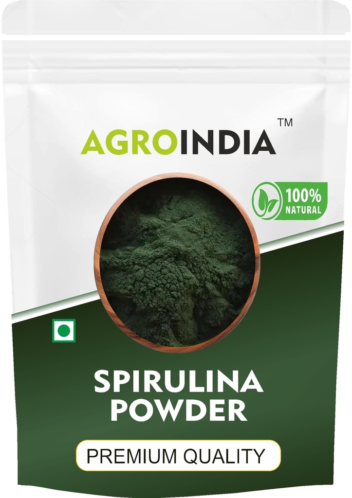 Spirulina Powder 100% Natural And Pure With No Added Preservatives 100g- Spirulina Powder for face, Dried Protein Green Algae Powder- Rich in Iron, Calcium, Potassium- Boost Energy & Immunity, Supports Digestion (100gm)