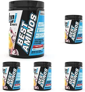 BPI Sports Best Aminoacidi - Polvere BCAA Post Workout & Glutamine Recovery Drink con aminoacidi a catena ramificata per l'idratazione e il recupero, per uomini e donne - Fruit Punch - 25 Serve (Pack of 5)